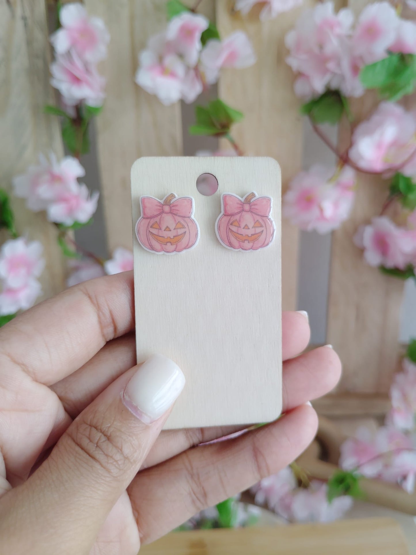 Pumpkin Stud Earrings