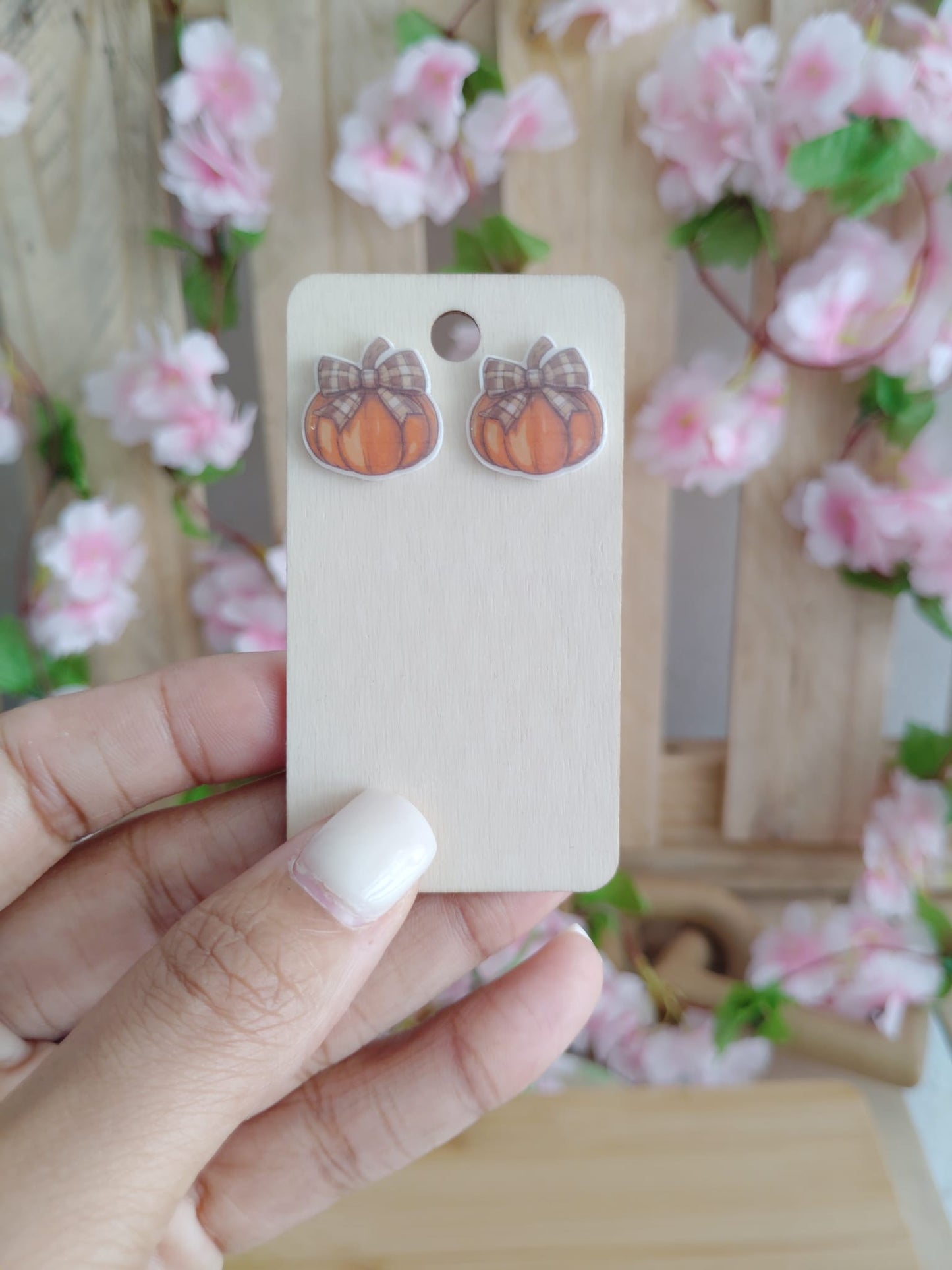 Pumpkin Stud Earrings