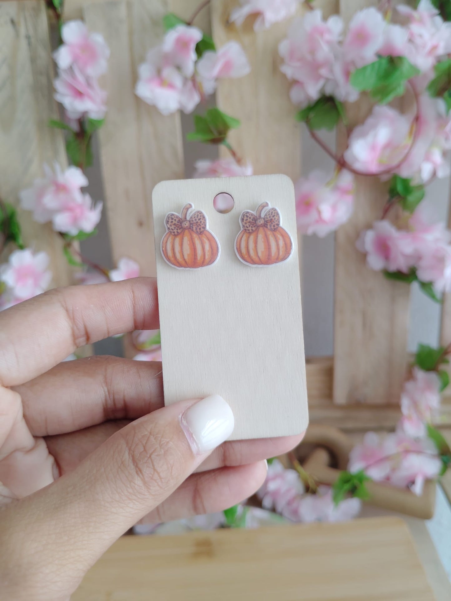 Pumpkin Stud Earrings