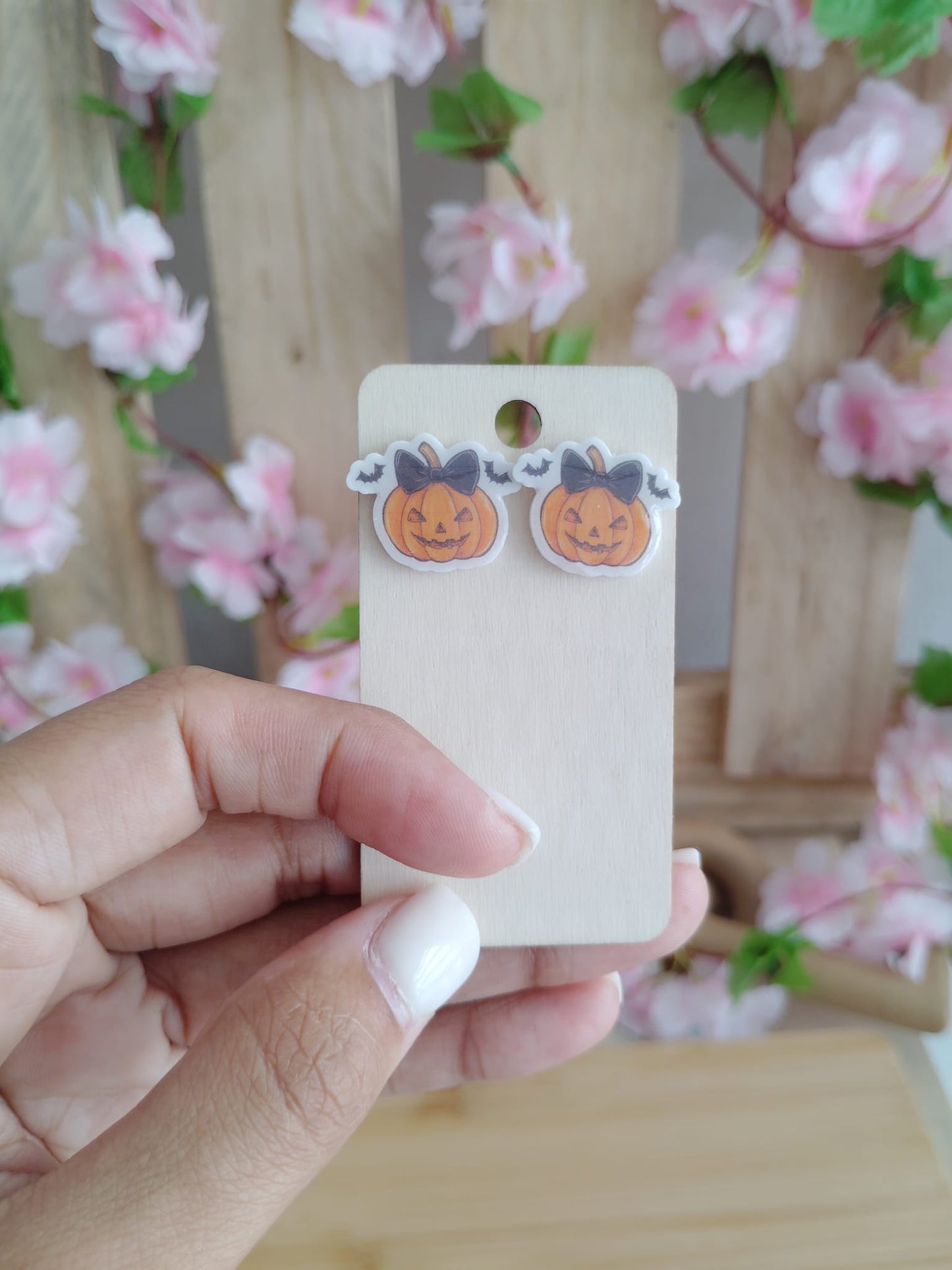 Pumpkin Stud Earrings