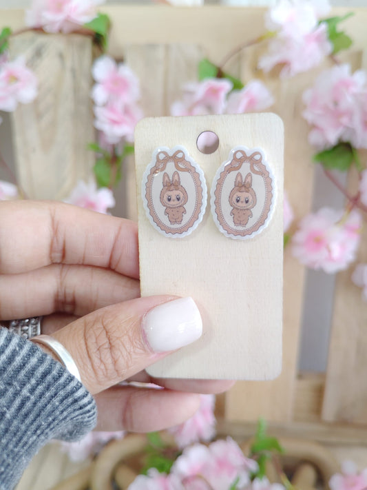 Labubu Pastel Oval Earrings