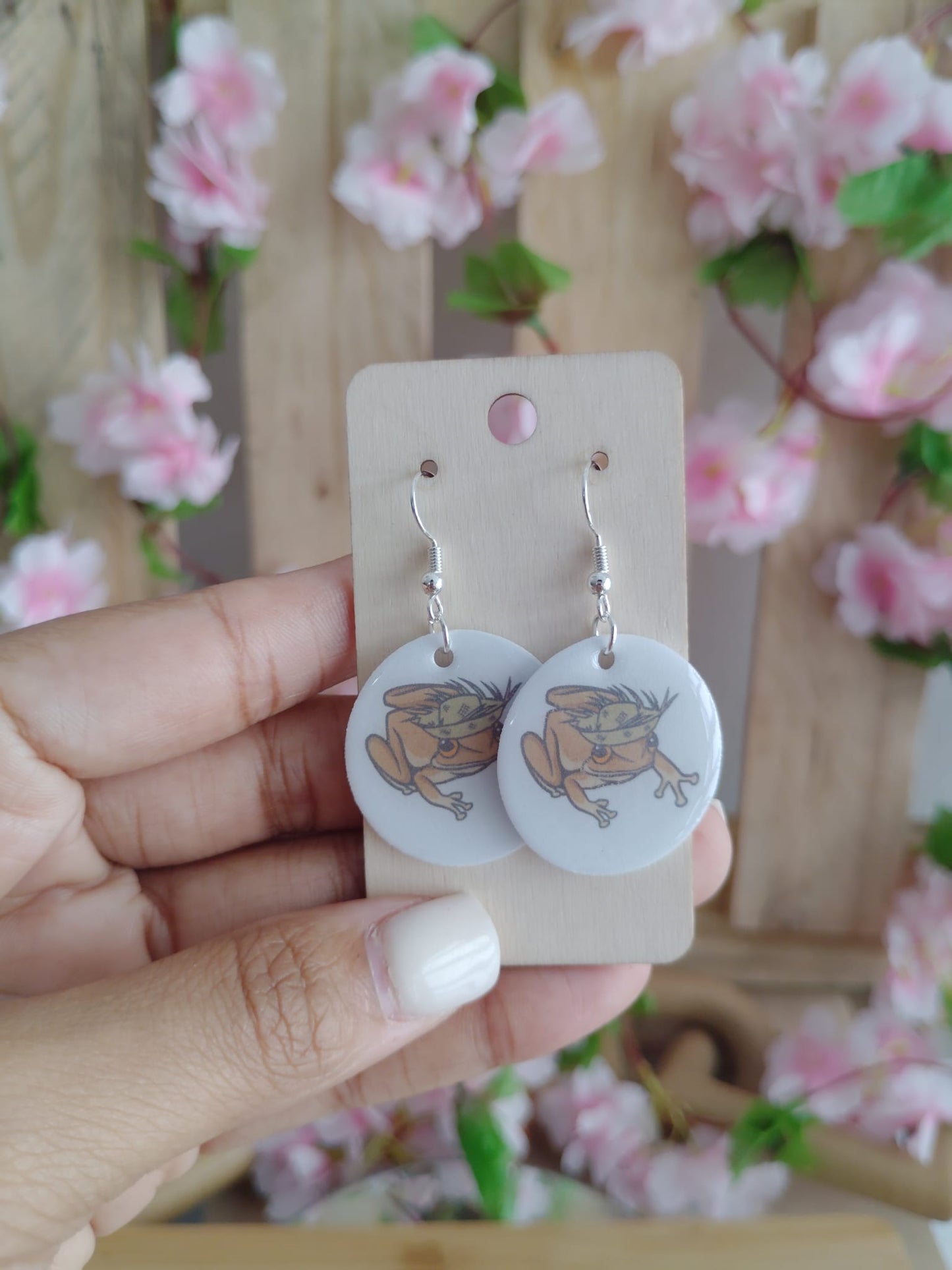 Puerto Rico PE-ERRE Themed Dangle Earrings