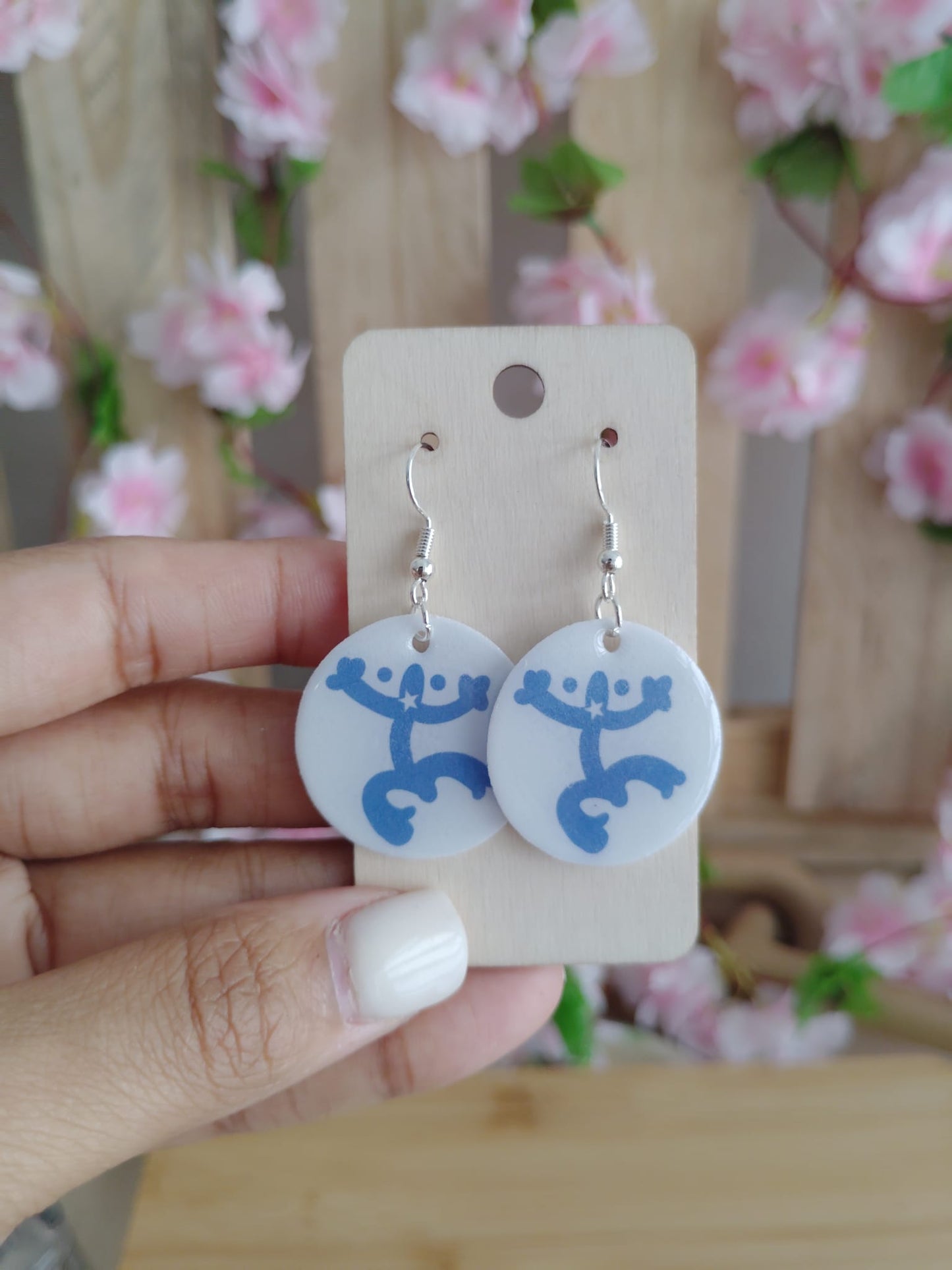 Puerto Rico PE-ERRE Themed Dangle Earrings