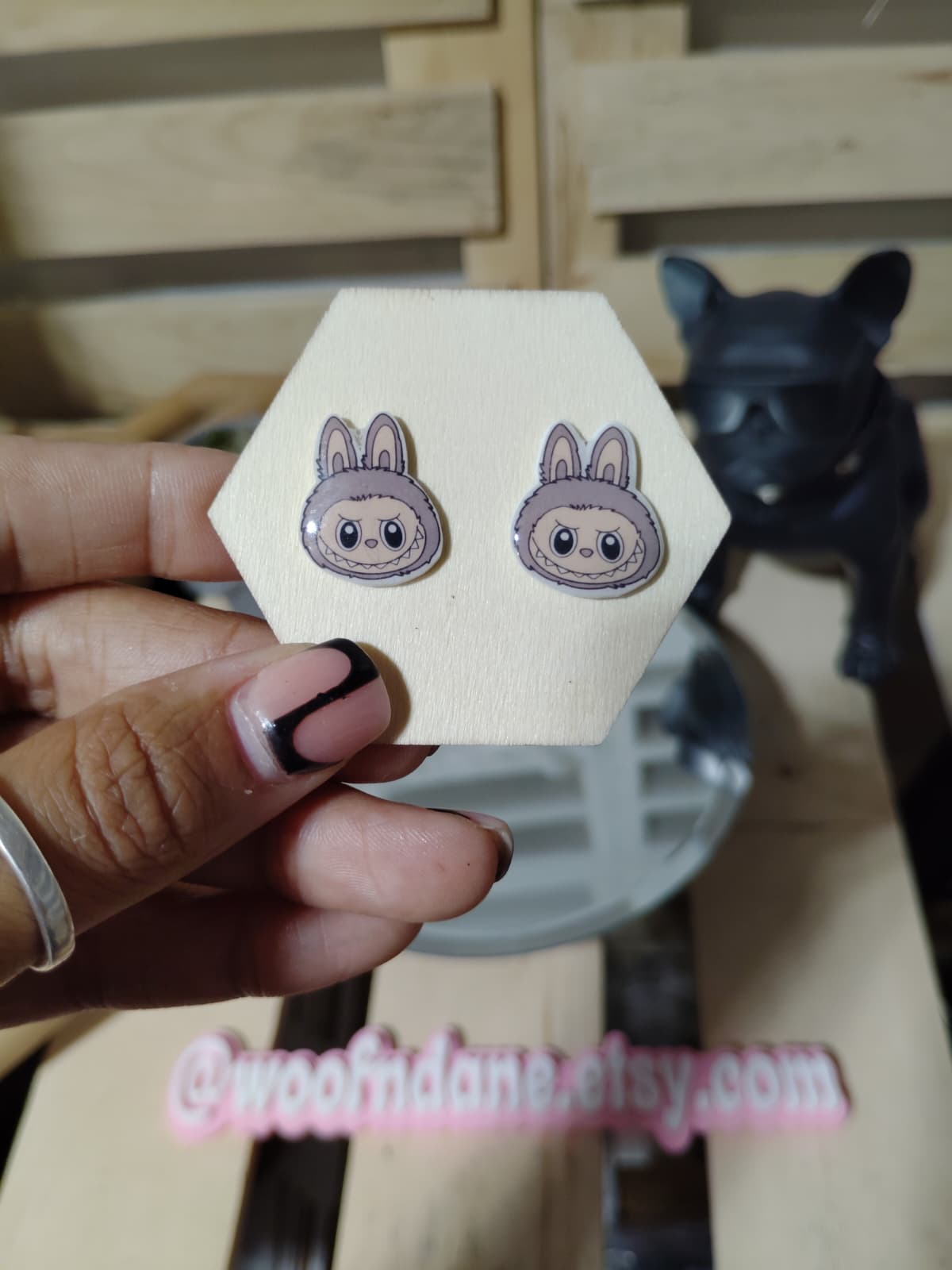 Labubu Face Stud Earrings
