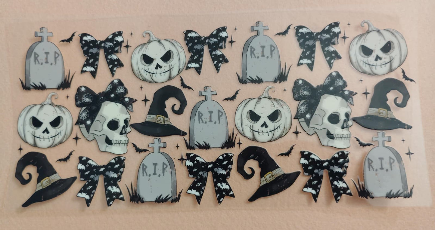Halloween Skeleton 16oz Glass cans