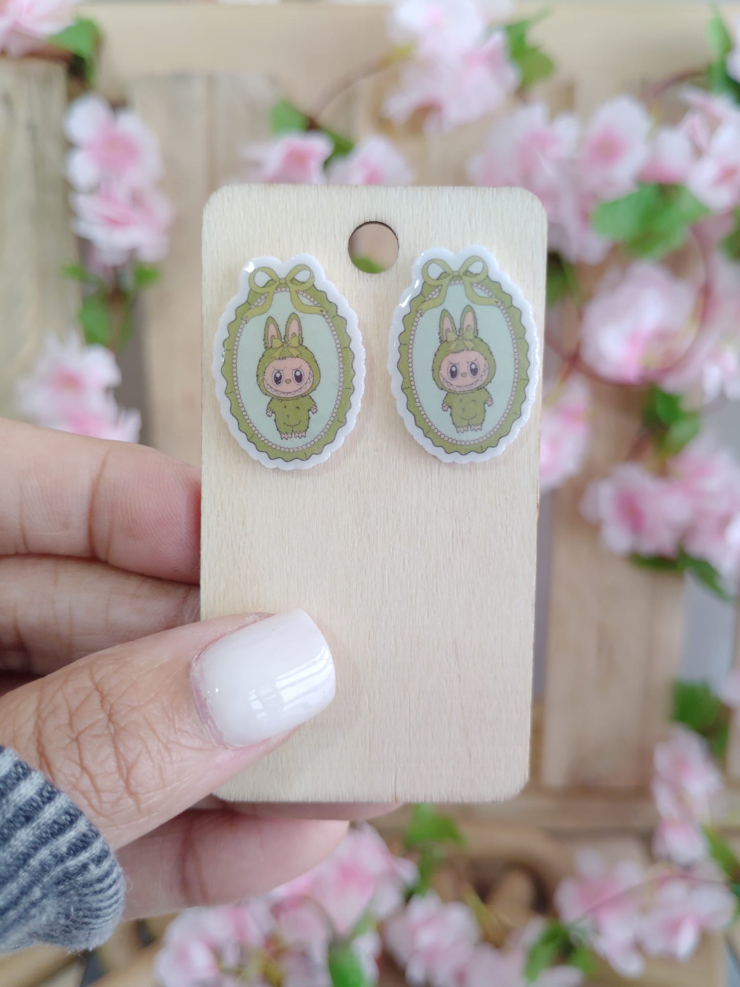 Labubu Pastel Oval Earrings