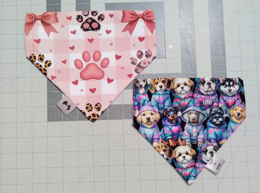 Reversible Over-the-Collar Dog Bandanas