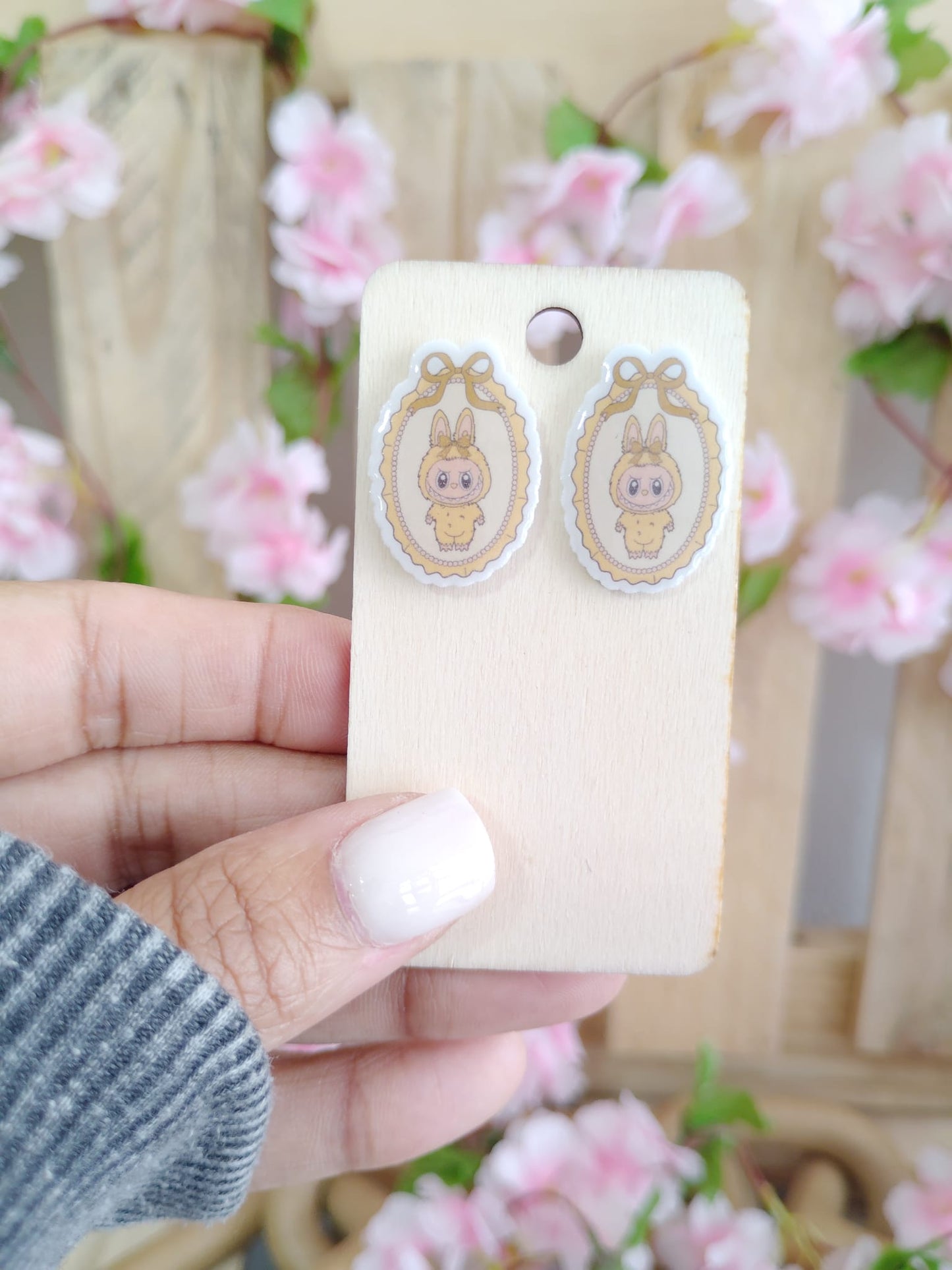 Labubu Pastel Oval Earrings