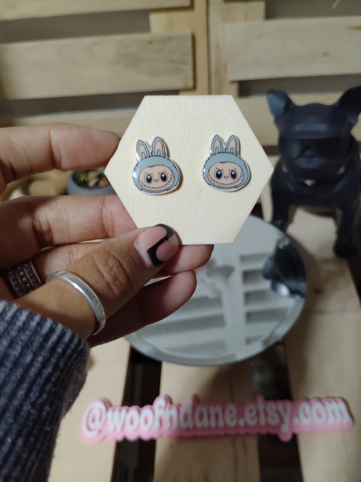 Labubu Face Stud Earrings