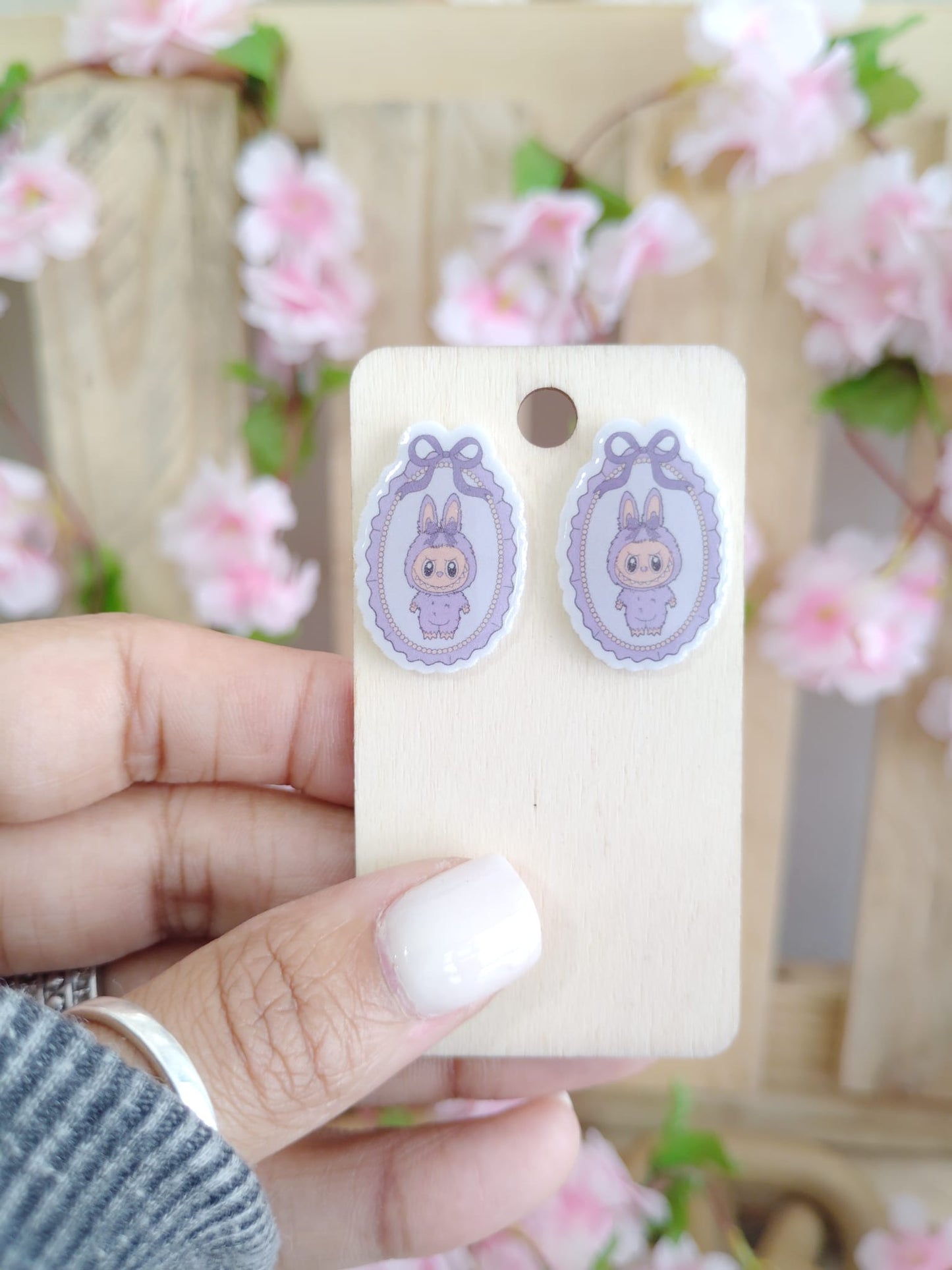Labubu Pastel Oval Earrings