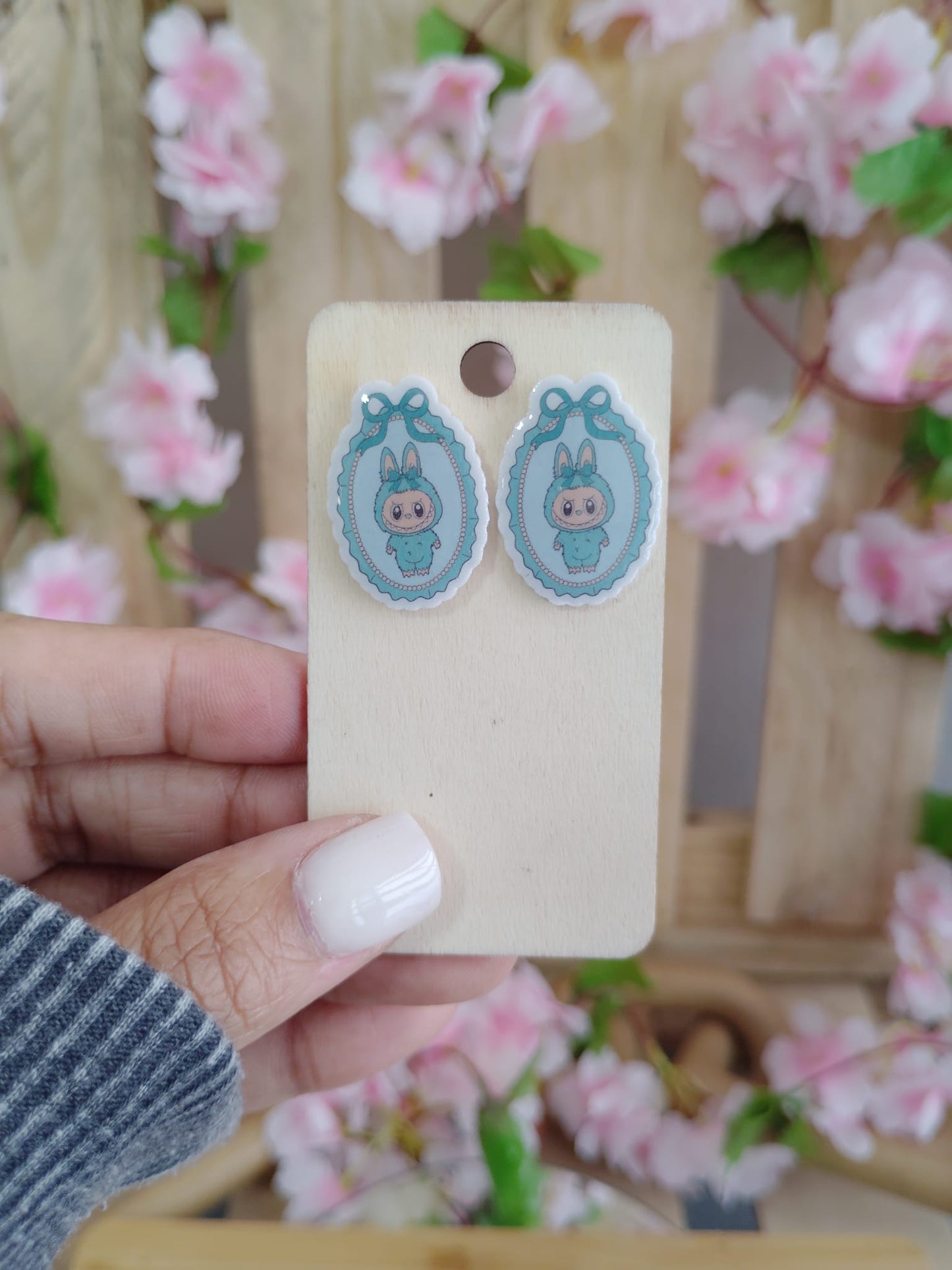 Labubu Pastel Oval Earrings
