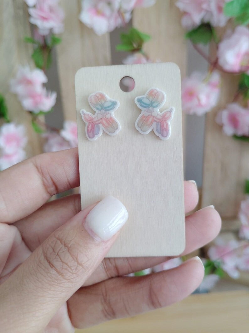 Balloon Dog Stud Earrings