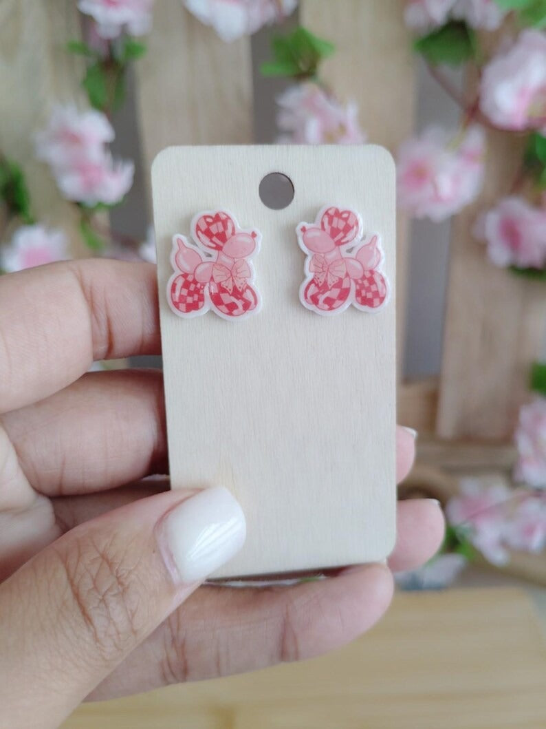 Balloon Dog Stud Earrings