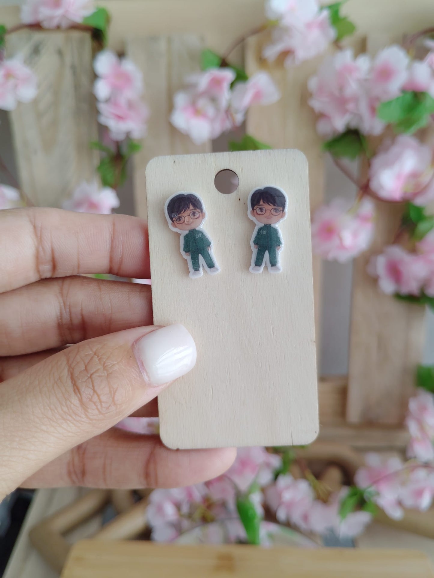 Squid Game Character Stud Earrings