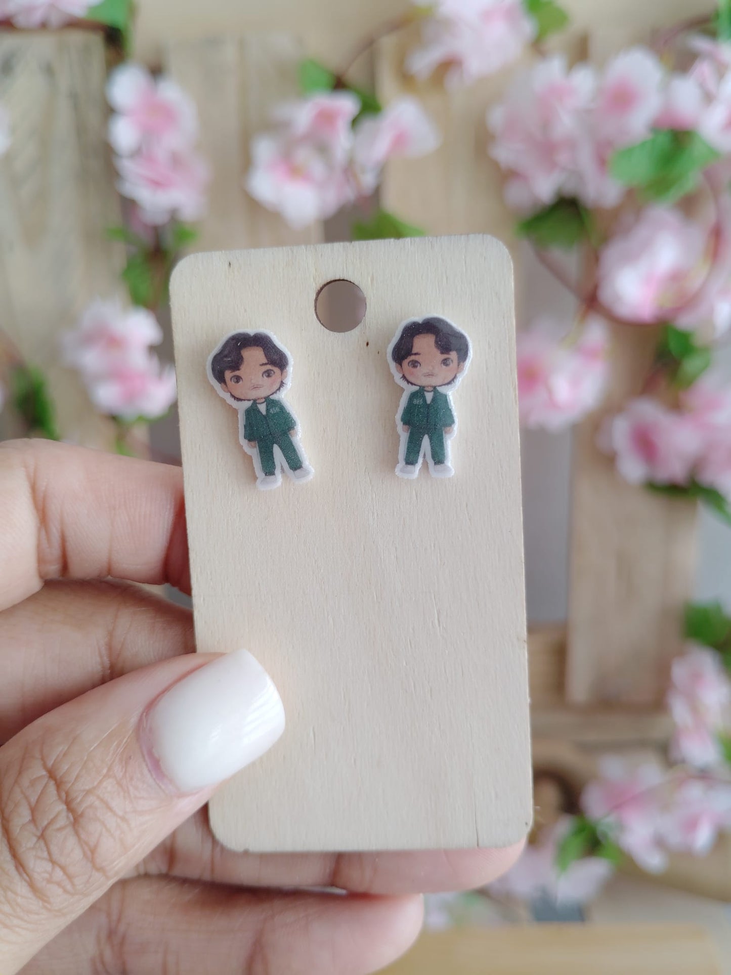 Squid Game Character Stud Earrings