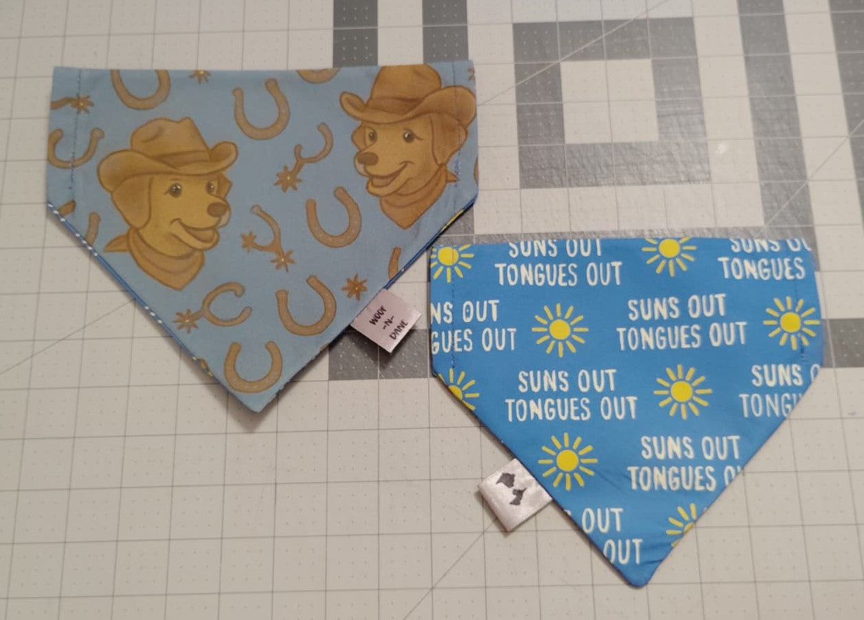 Reversible Over-the-Collar Dog Bandanas