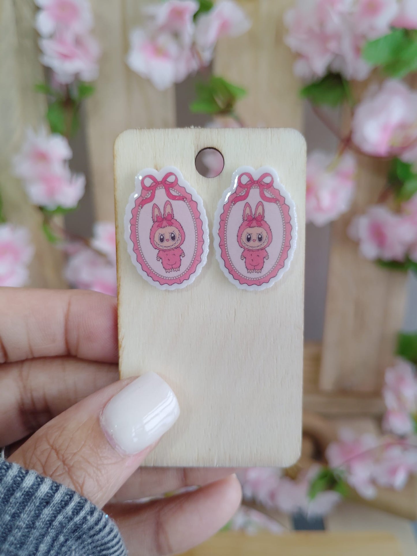 Labubu Pastel Oval Earrings