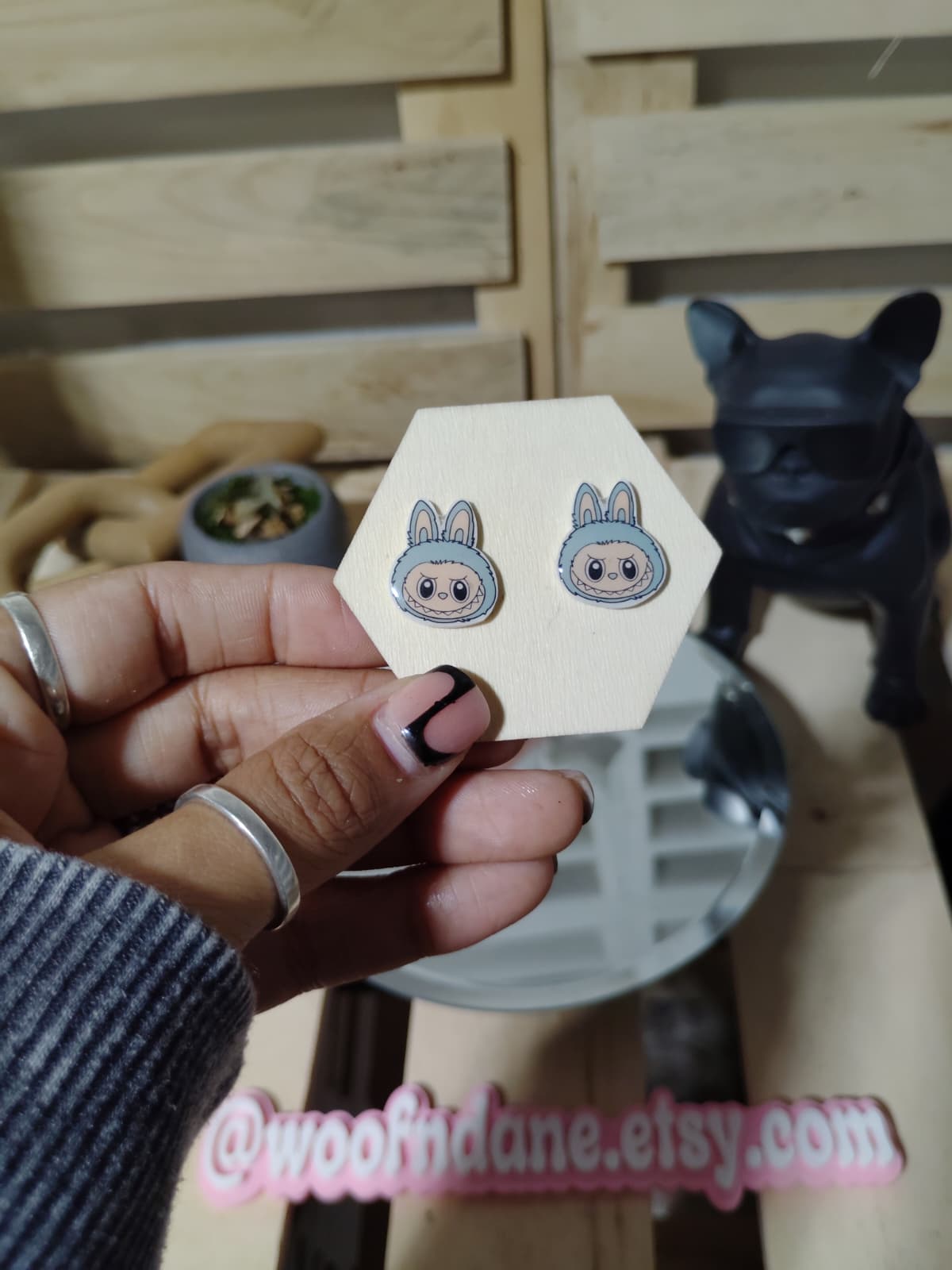 Labubu Face Stud Earrings