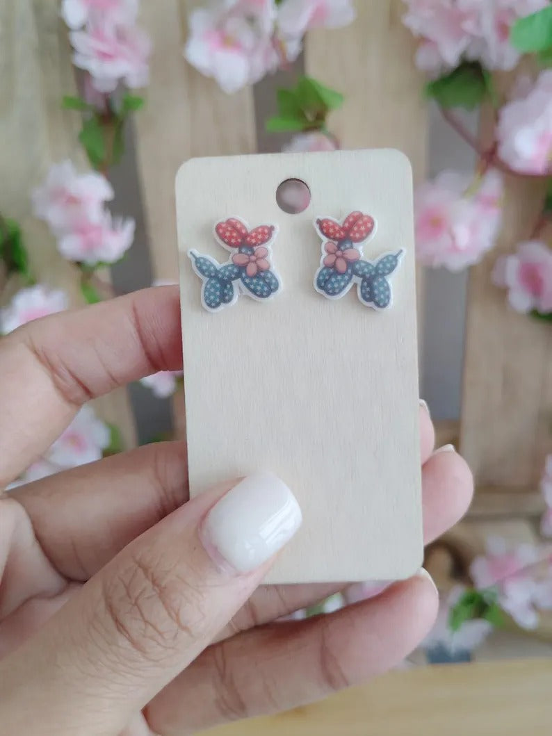 Balloon Dog Stud Earrings