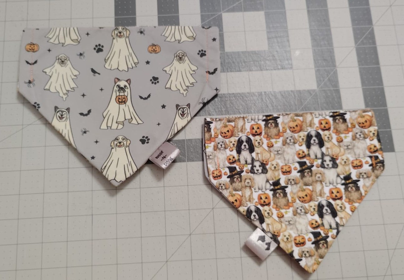 Reversible Halloween Over-the-Collar Dog Bandana