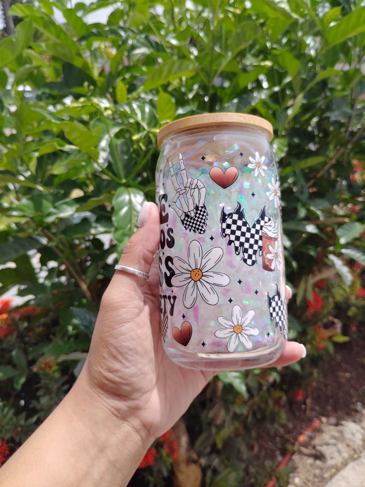 More Tattoos Less Anxiety 16on Glass Can