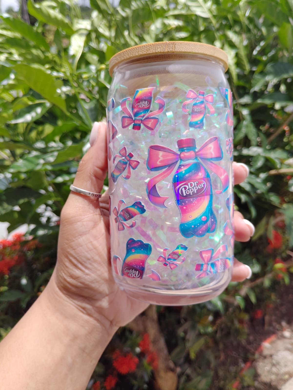 Dr. Pepper 16oz Glass Can