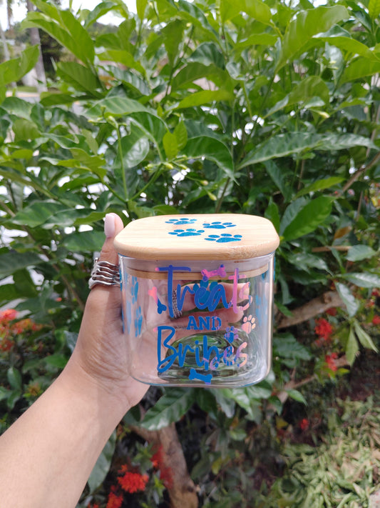 Dog Treat Glass Jar