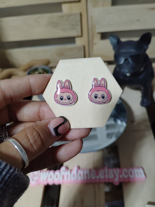 Labubu Face Stud Earrings