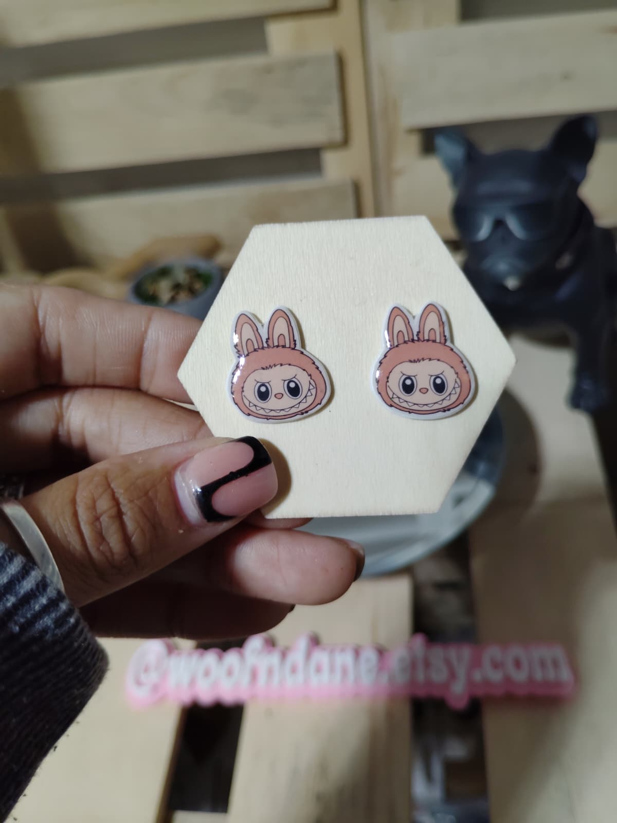 Labubu Face Stud Earrings