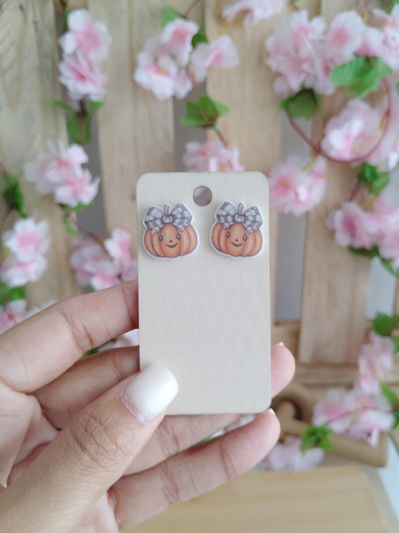 Pumpkin Stud Earrings