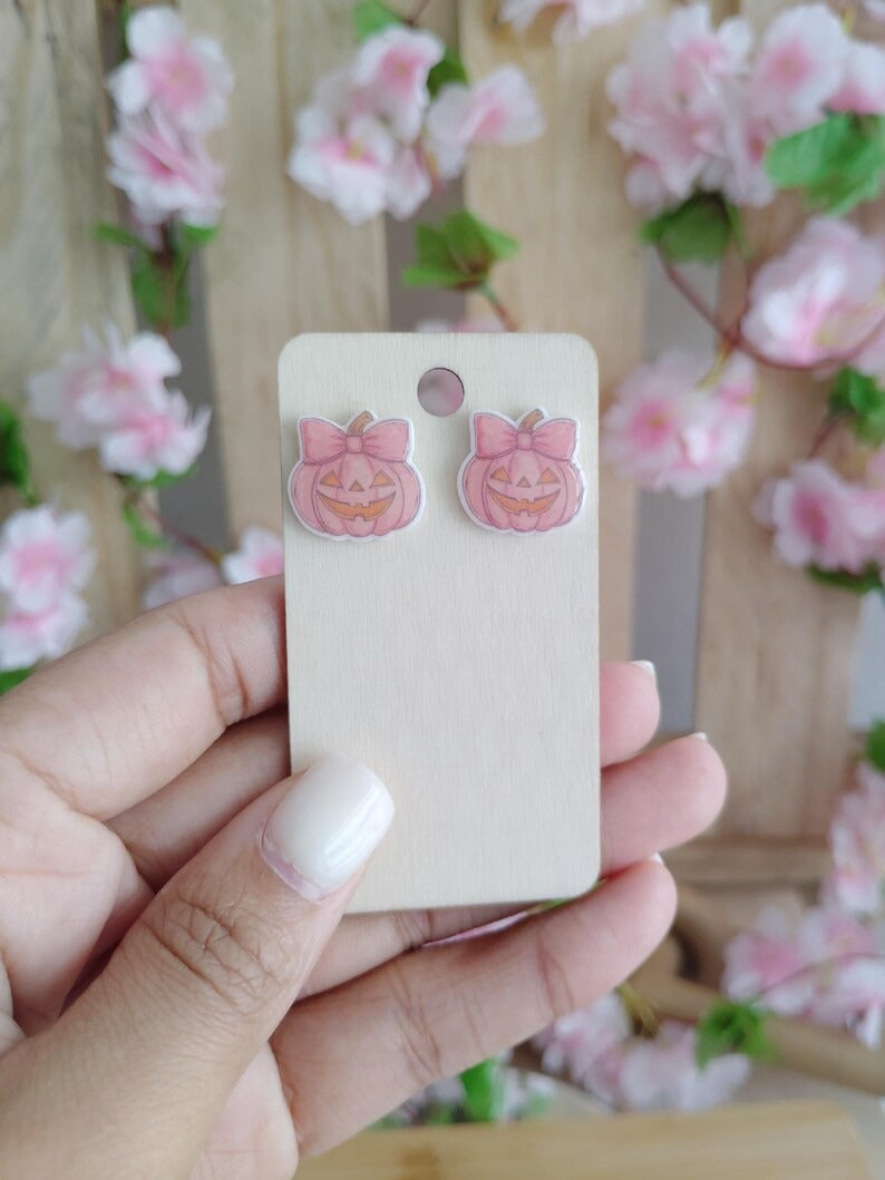Pumpkin Stud Earrings