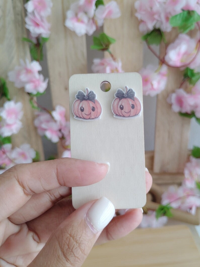Pumpkin Stud Earrings