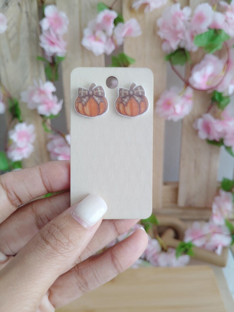 Pumpkin Stud Earrings