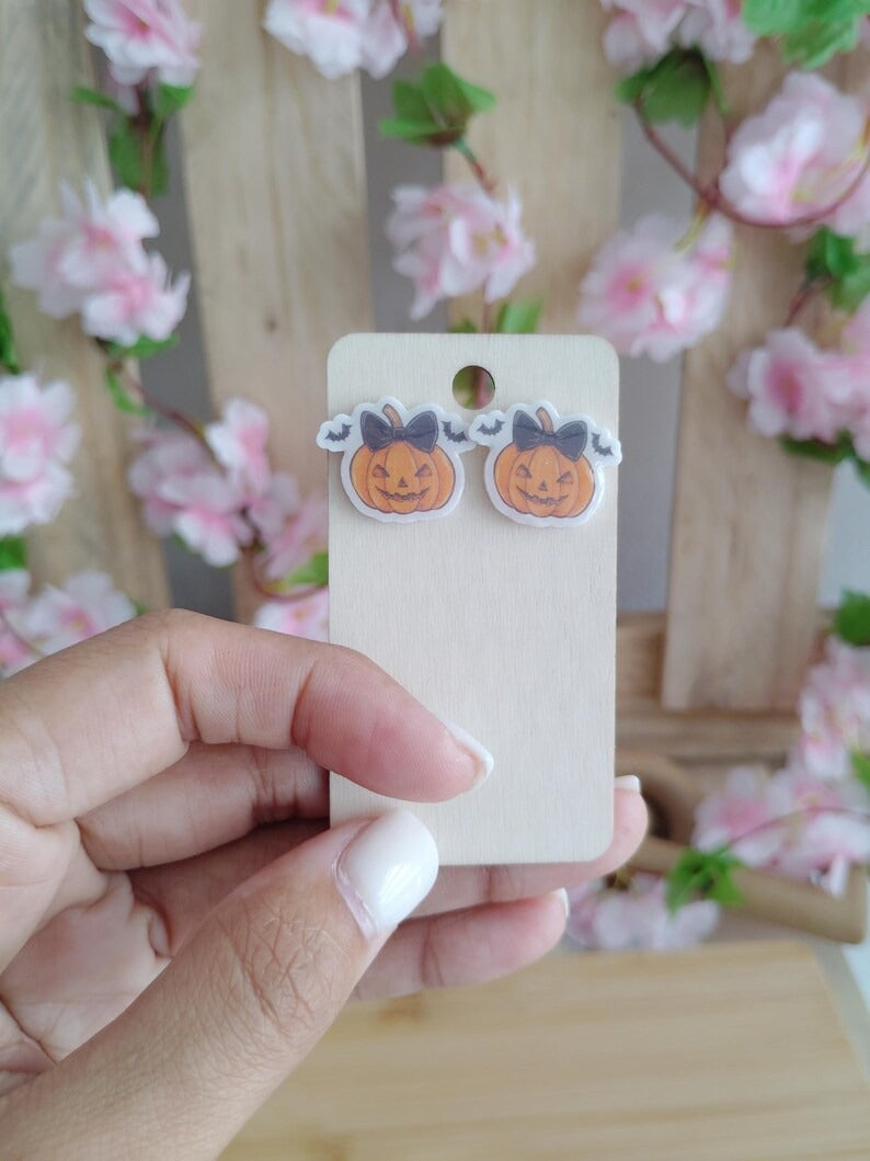 Pumpkin Stud Earrings