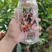Floral Dog Glass Can Tumbler - 16oz