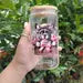 Floral Dog Glass Can Tumbler - 16oz