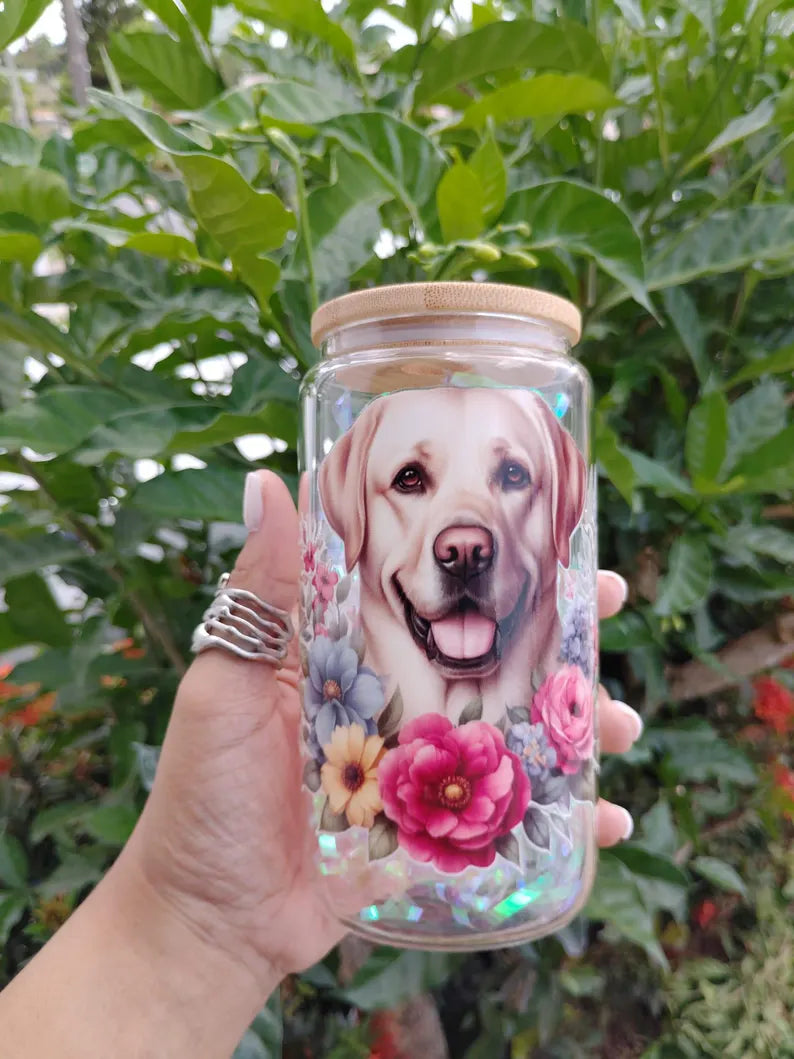 Dog Lover Glass Can - 16oz