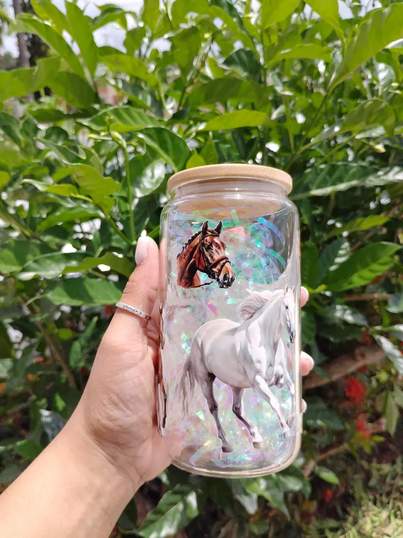 Horses Glass Tumbler - 16oz