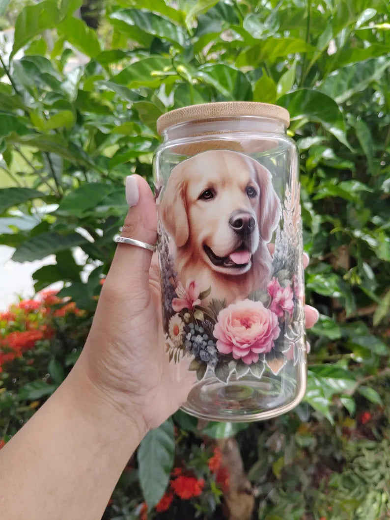 Dog Lover Glass Can - 16oz