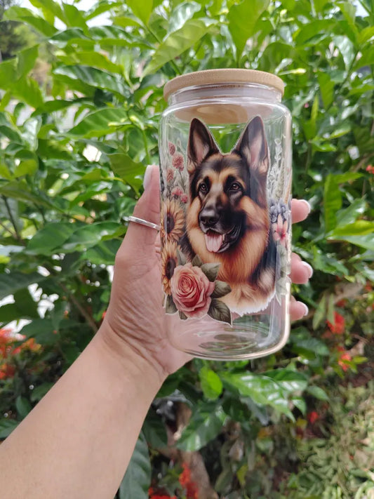 Dog Lover Glass Can - 16oz