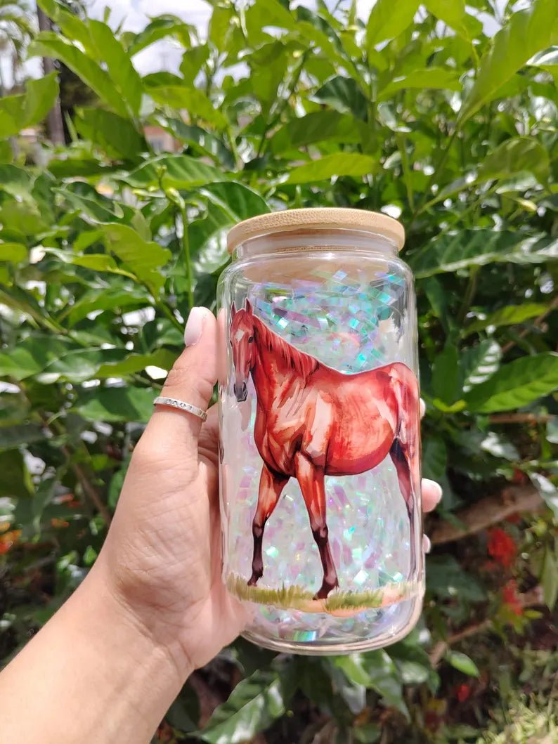 Horses Glass Tumbler - 16oz
