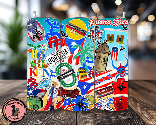 Puerto Rico Sticker Tumbler
