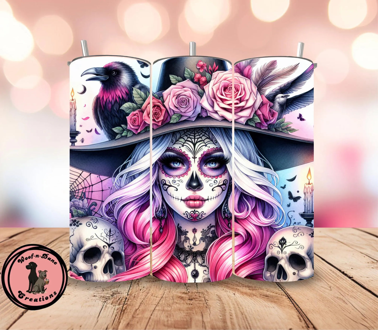 Sugar Skull Gothic 20oz Tumbler