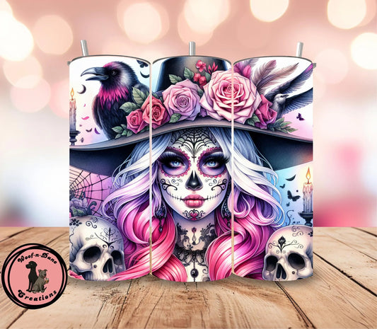 Sugar Skull Gothic 20oz Tumbler