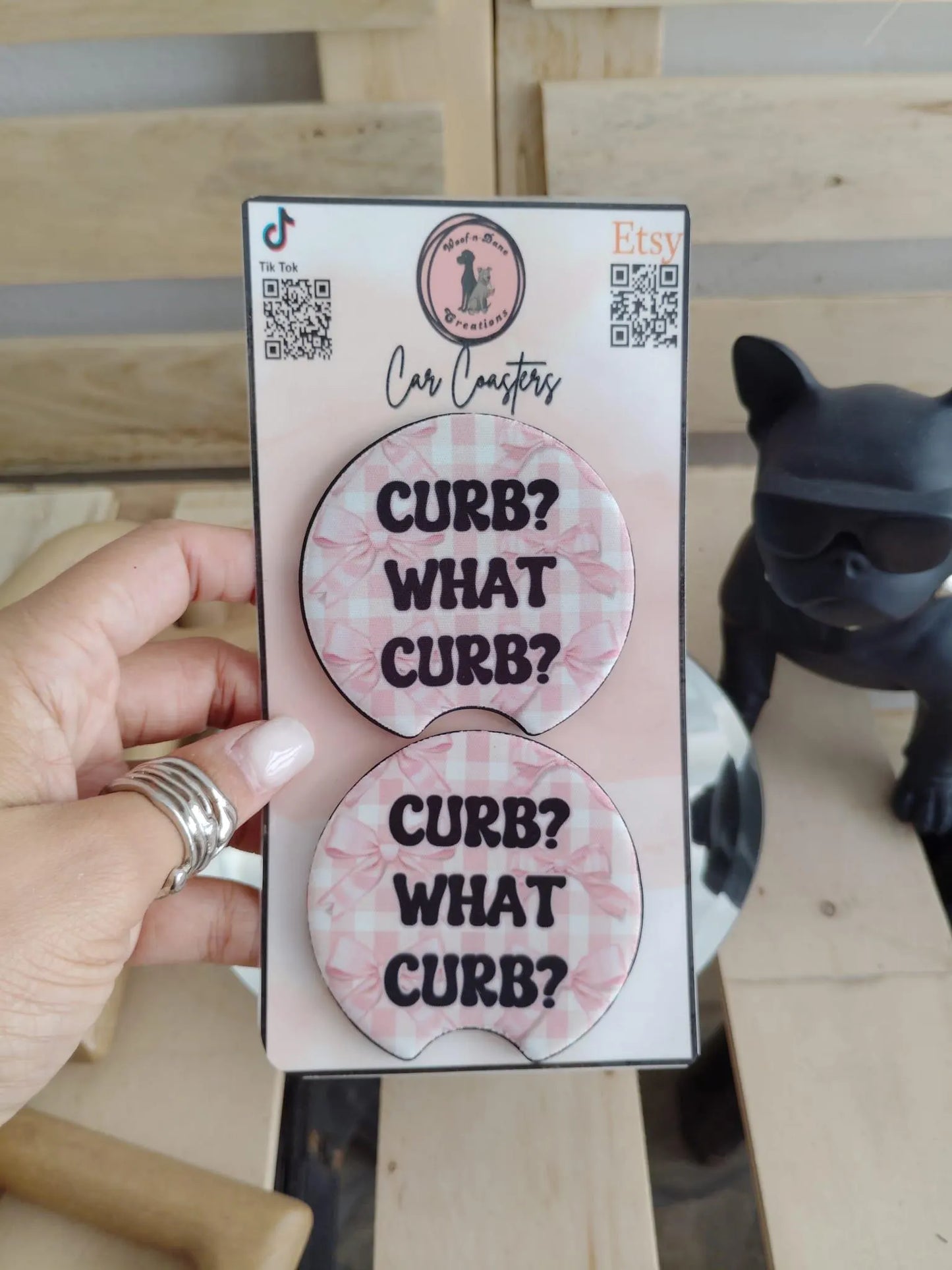 Cute Sarcastic Car Coasters