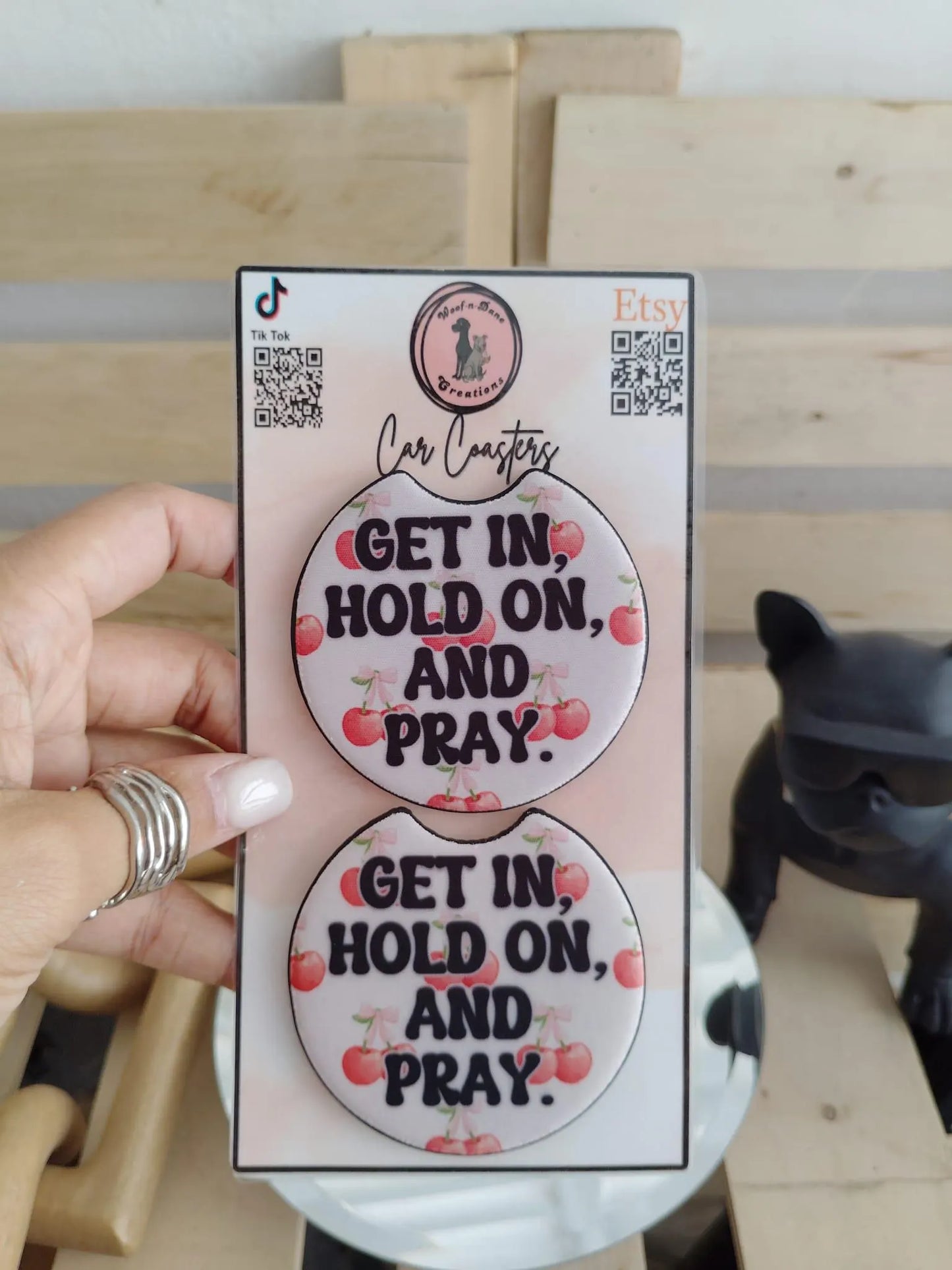Cute Sarcastic Car Coasters