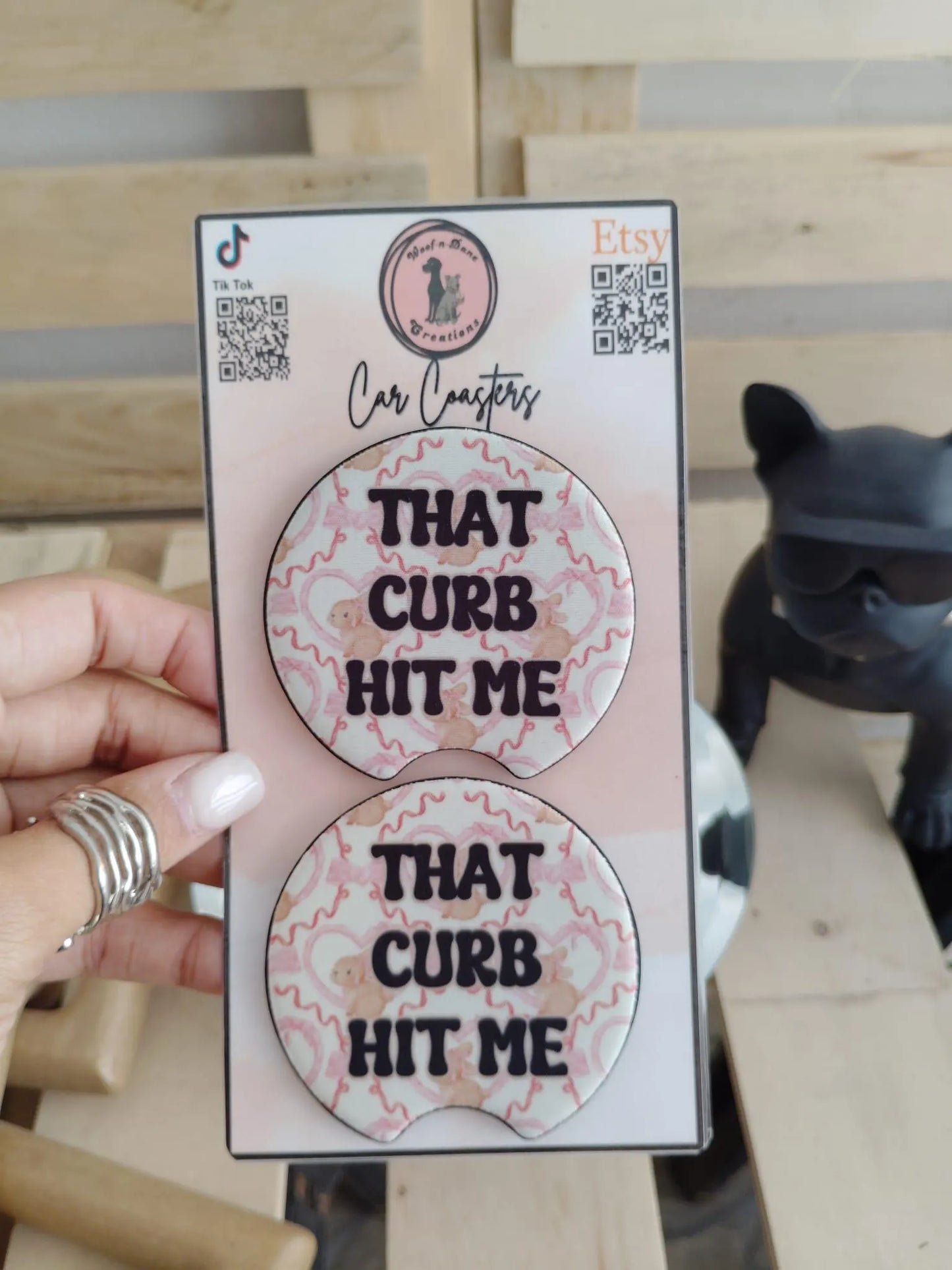 Cute Sarcastic Car Coasters