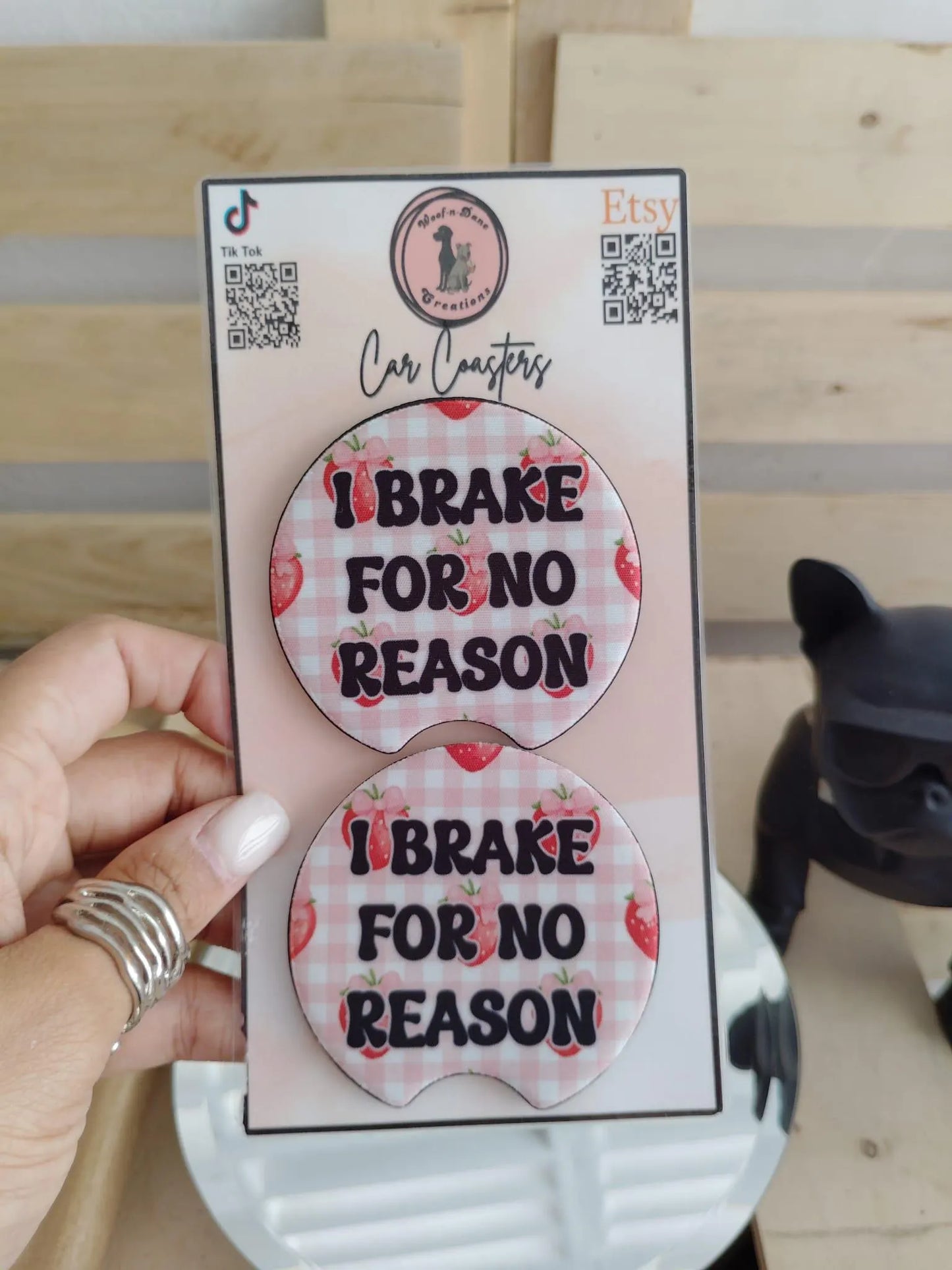 Cute Sarcastic Car Coasters
