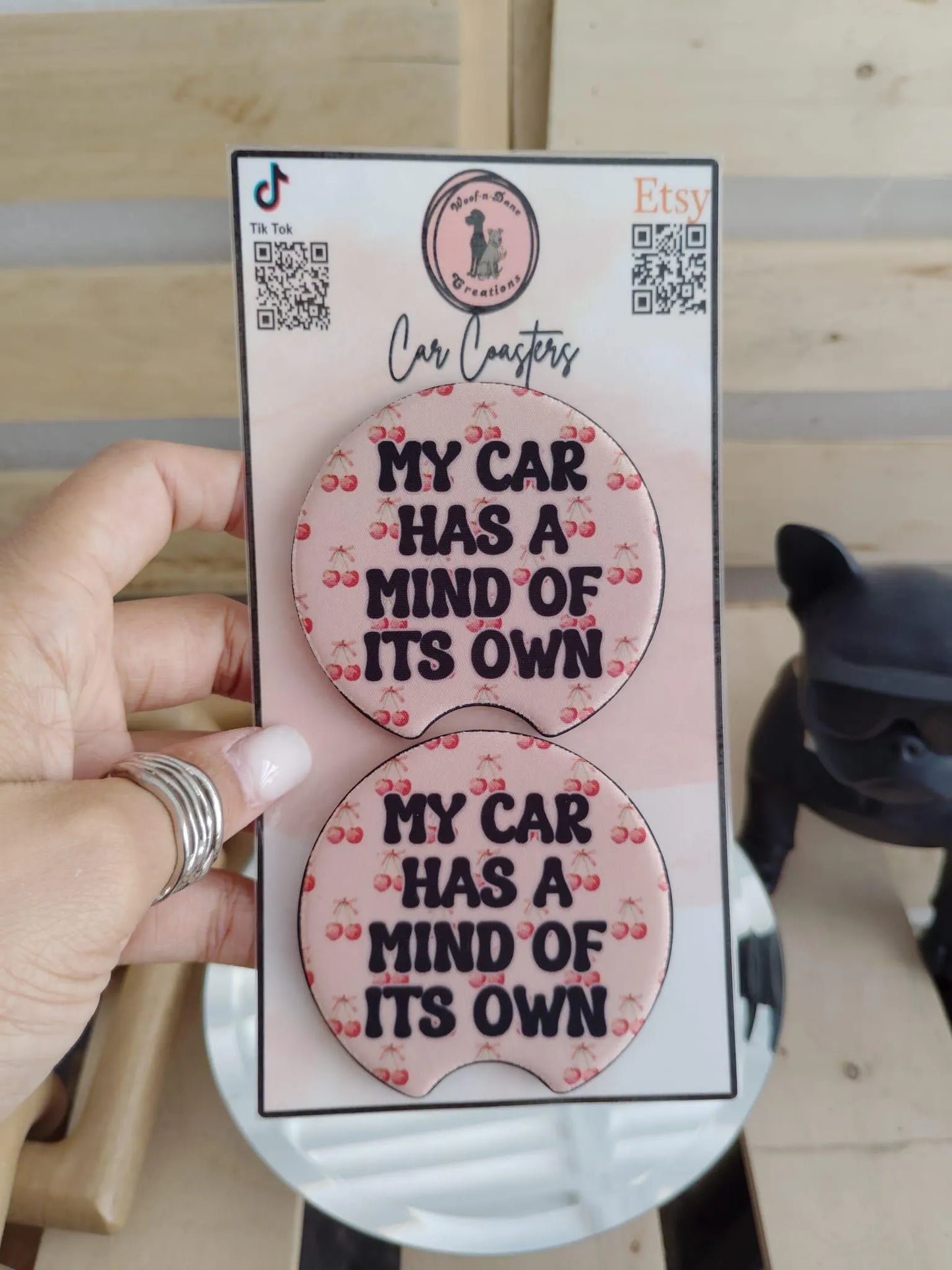 Cute Sarcastic Car Coasters