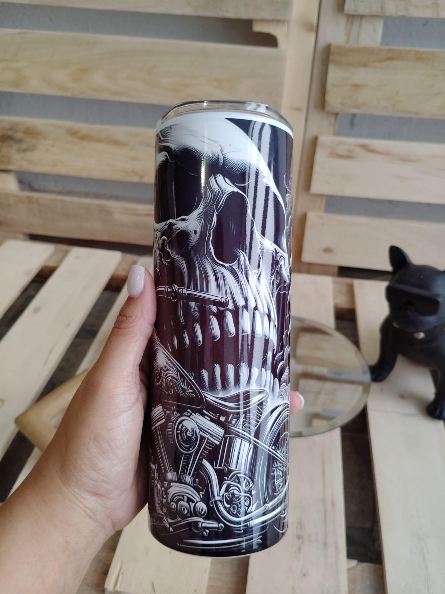 Skull Motorcycle Tumbler